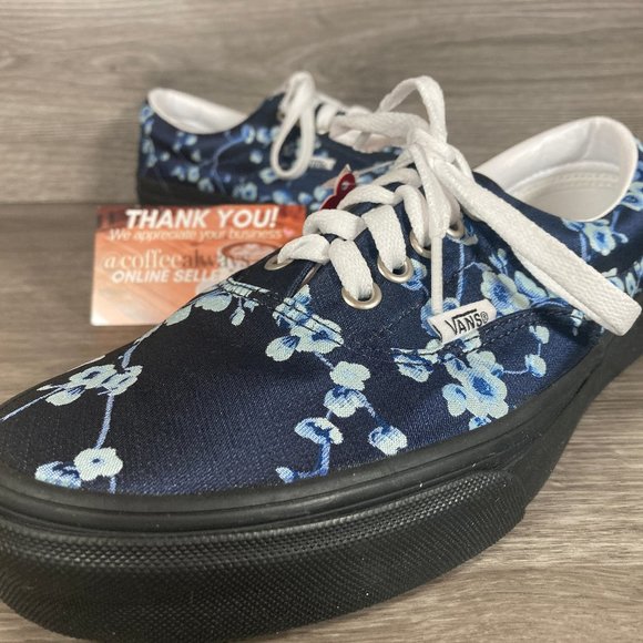 Vans Era Florals Blue Black Women's NWB - Picture 3 of 7